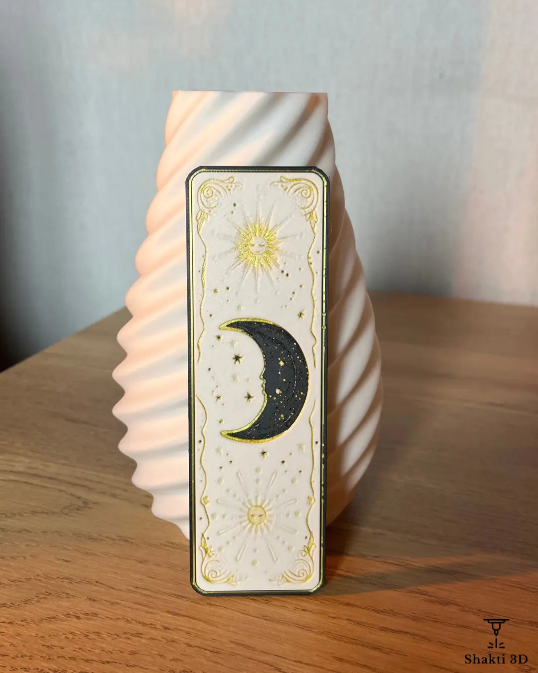Lot Vase torsadés & marque-pages célestes SHAKTI 3D