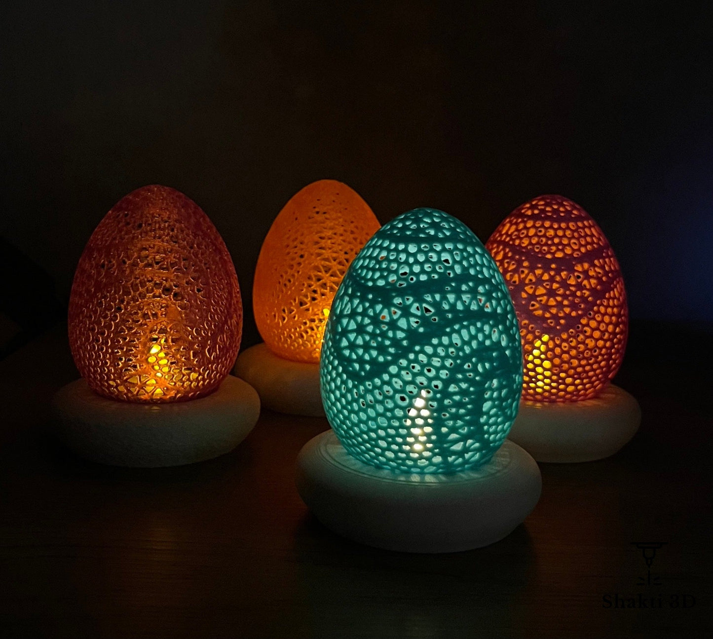 Œuf de Pâques lumineux – Couleurs personnalisables avec bougie LED SHAKTI 3D