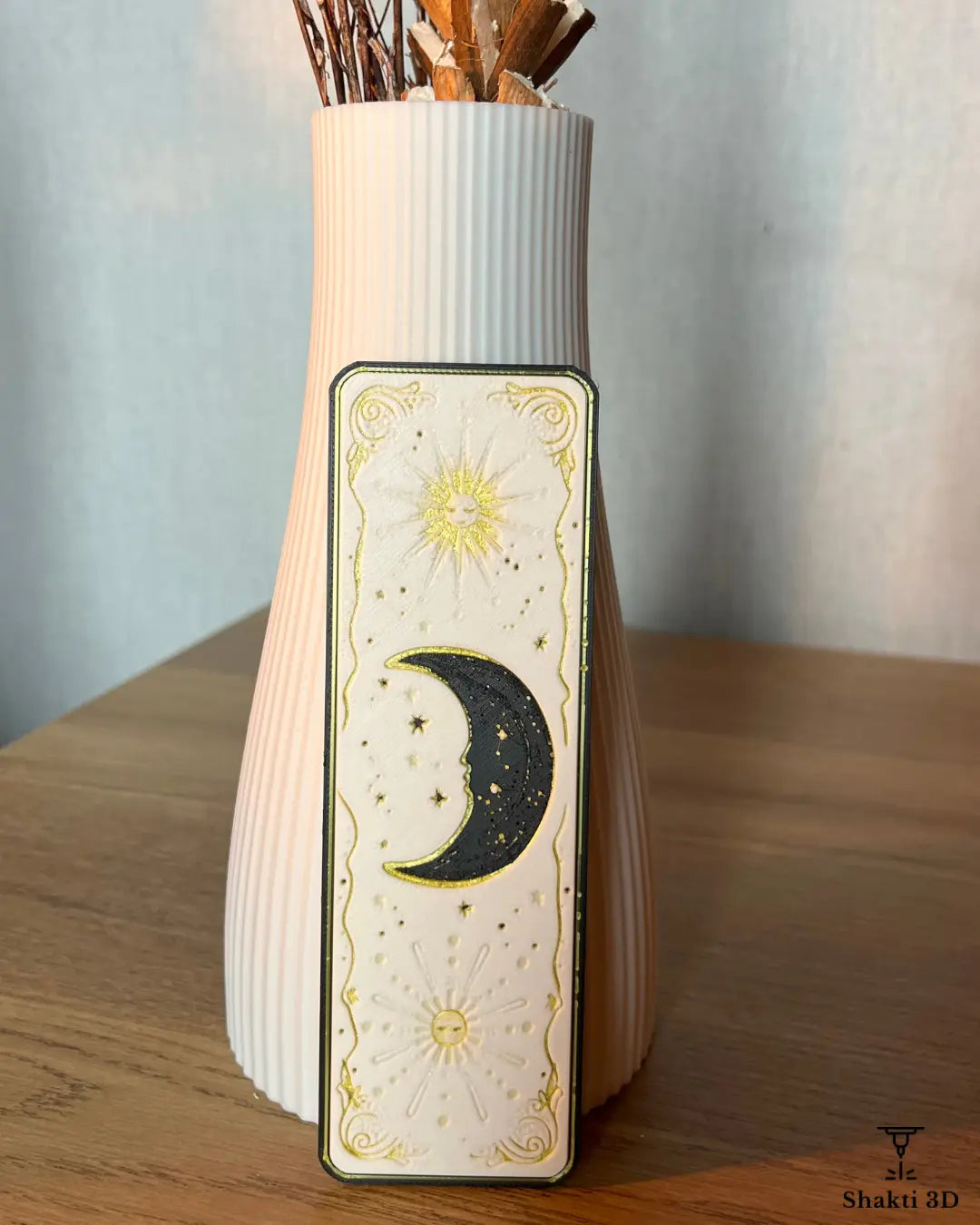 Lot vase Design & marque-pages célestes SHAKTI 3D
