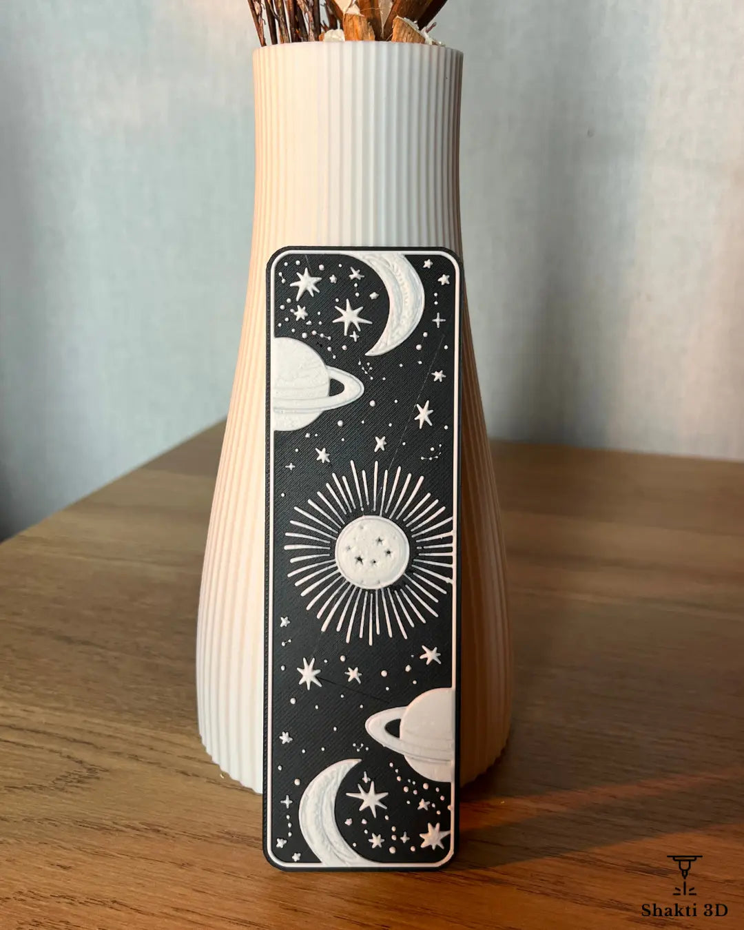 Lot vase Design & marque-pages célestes SHAKTI 3D