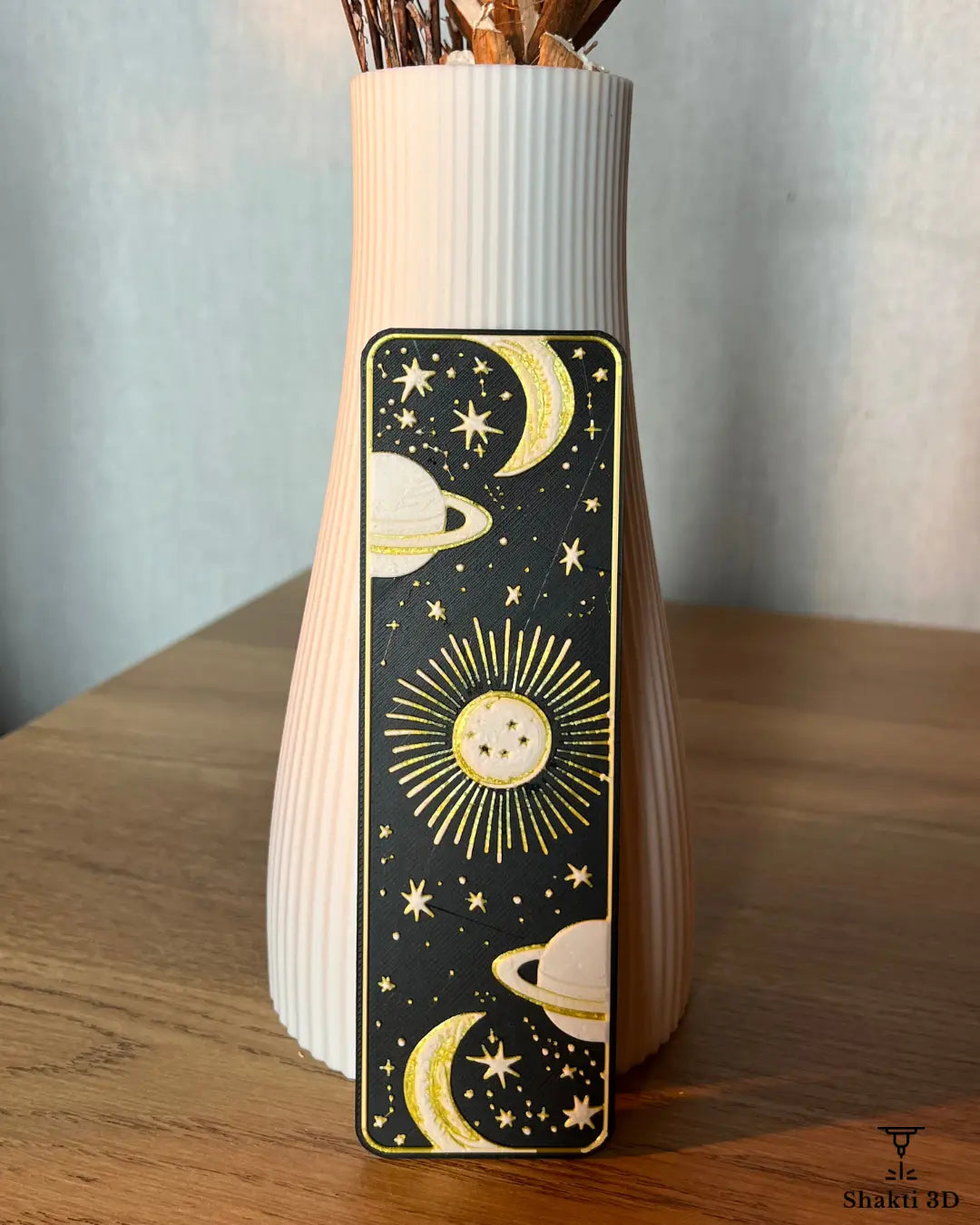 Lot vase Design & marque-pages célestes SHAKTI 3D