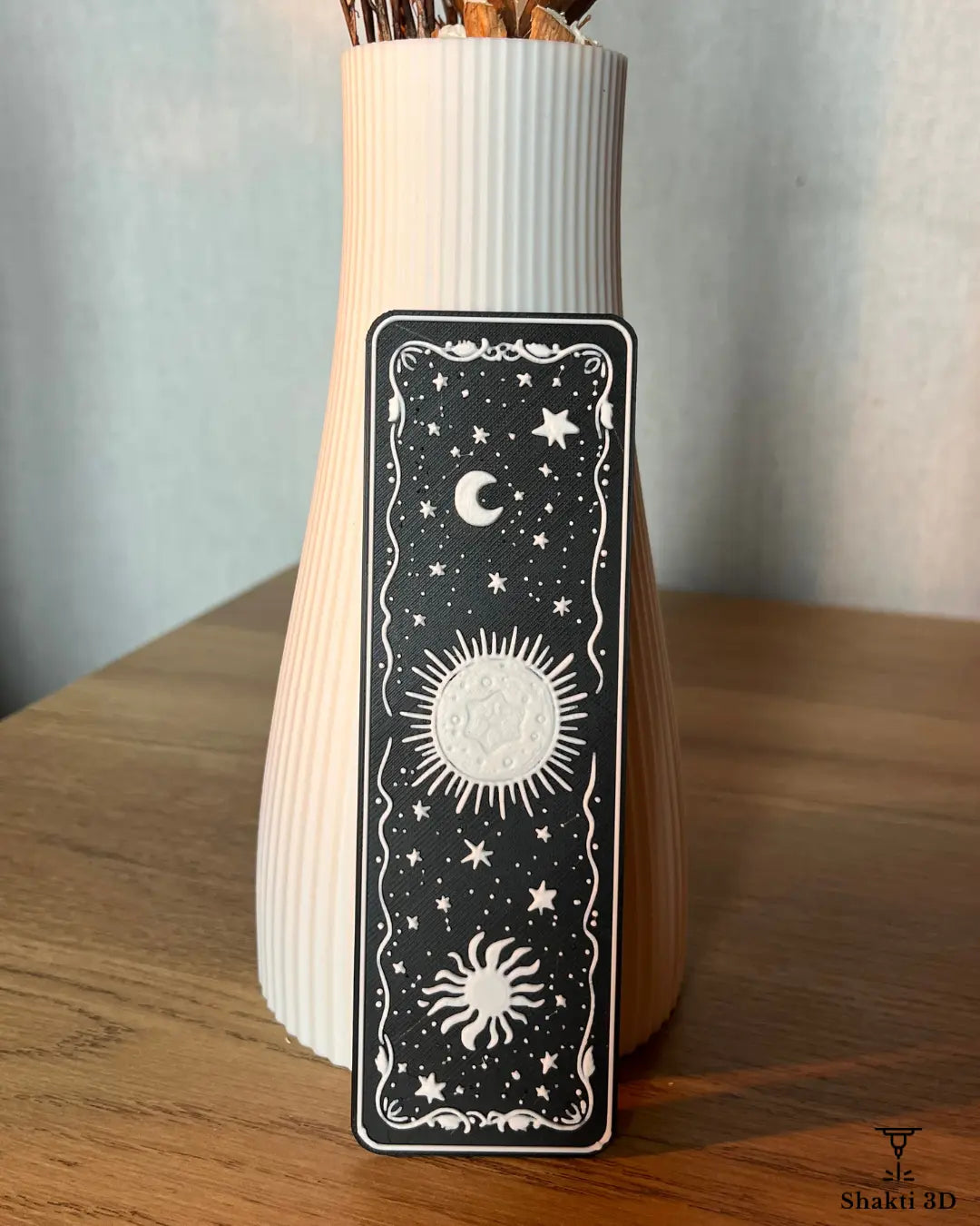 Lot vase Design & marque-pages célestes SHAKTI 3D