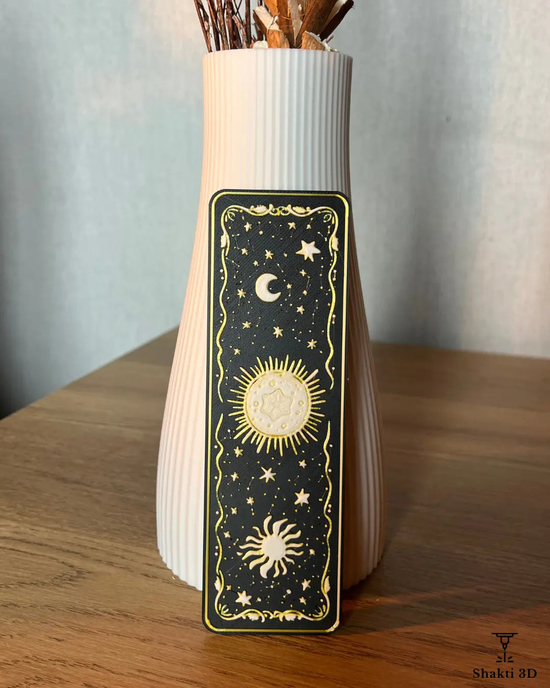 Lot vase Design & marque-pages célestes SHAKTI 3D