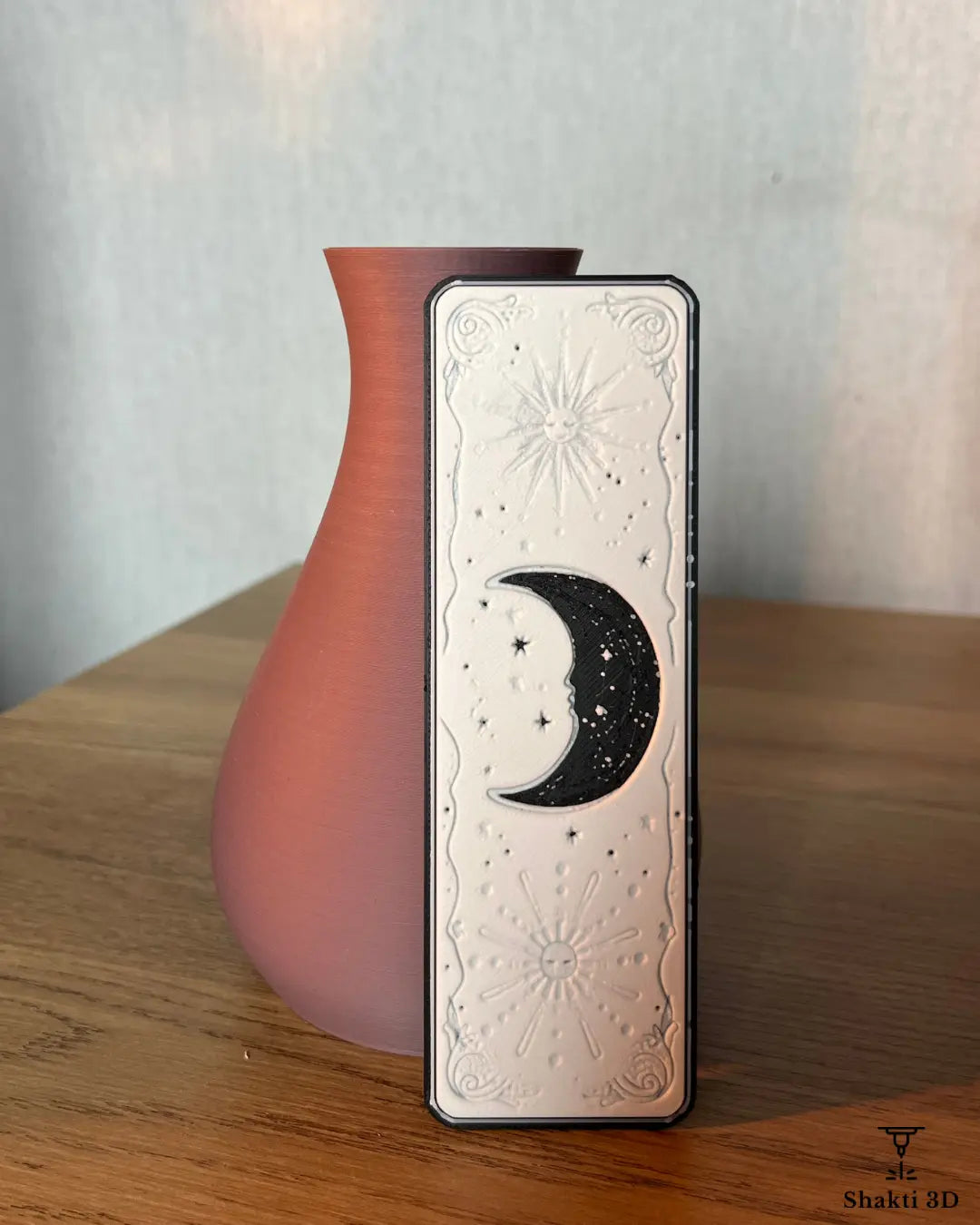 Lot vase moderne & marque-pages célestes SHAKTI 3D