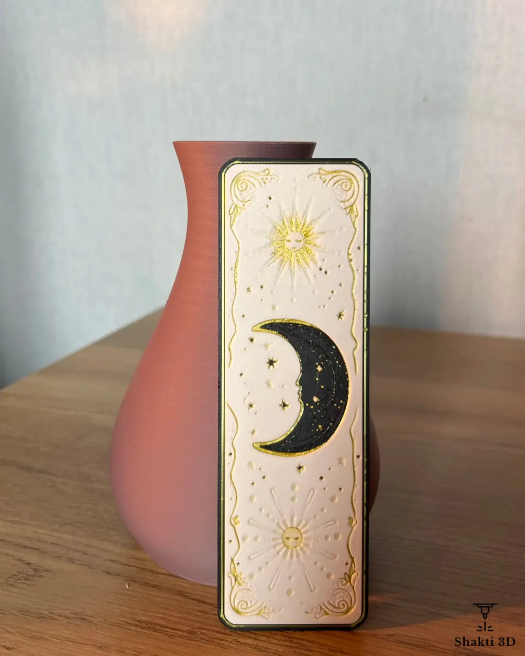 Lot vase moderne & marque-pages célestes SHAKTI 3D