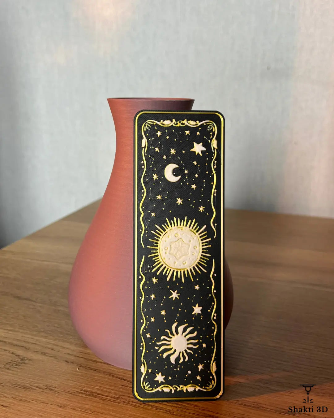 Lot vase moderne & marque-pages célestes SHAKTI 3D