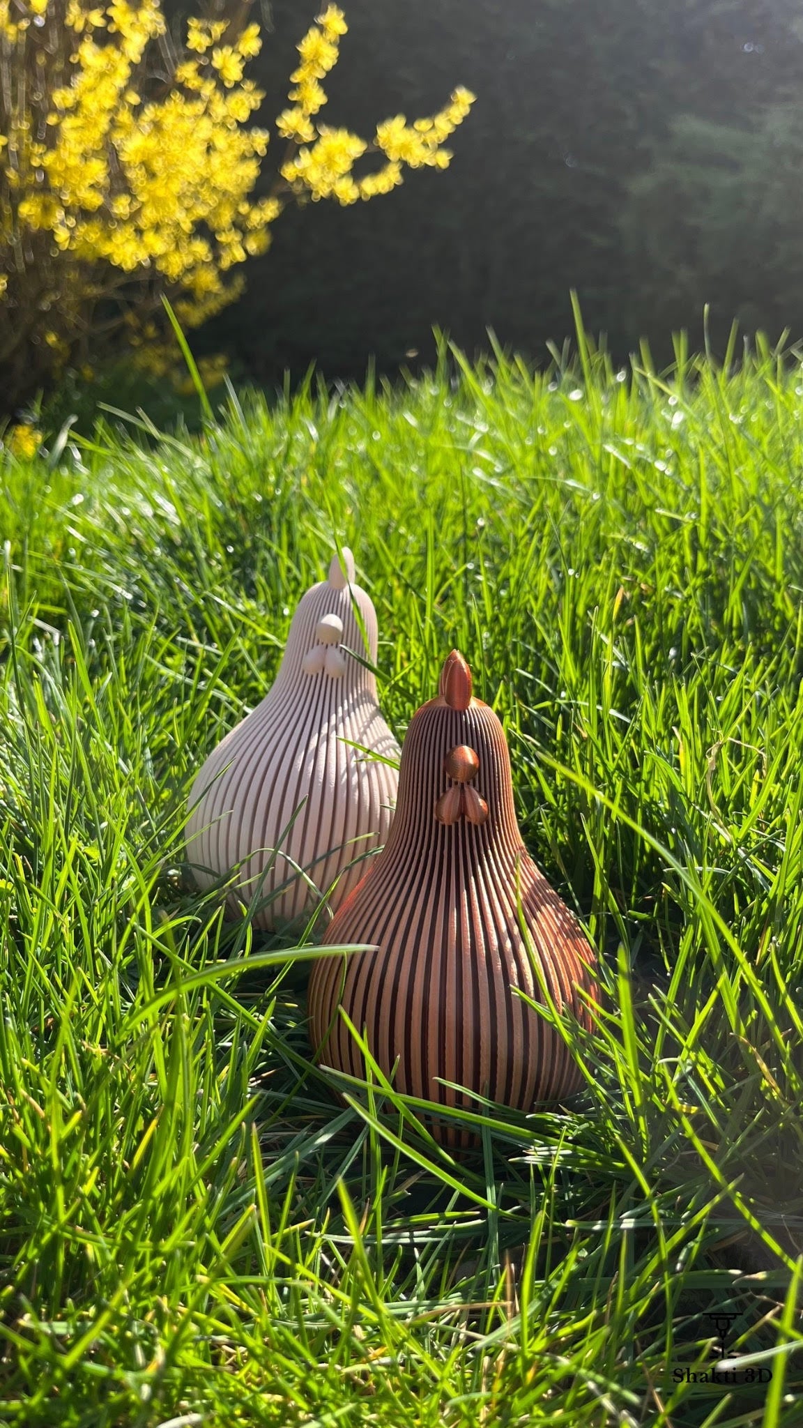 🐔 Poule de Pâques décorative 13 cm – Couleur personnalisable | Décoration Pâques SHAKTI 3D