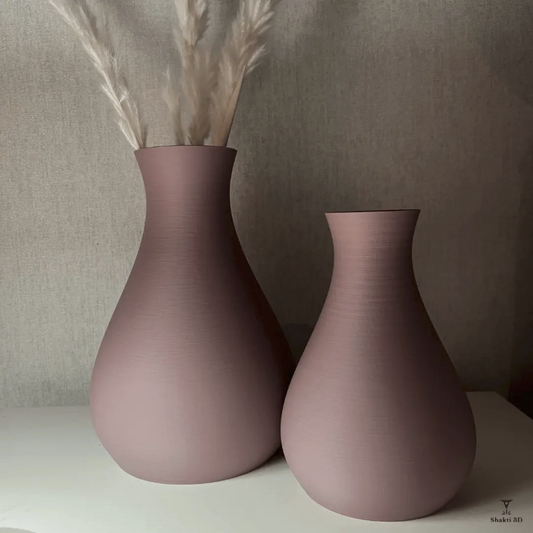 Lot de vases arrondis en 3D. Parfait pour fleurs fraîches et séchées. Design minimaliste et élégant, parfait pour une décoration moderne et tendance