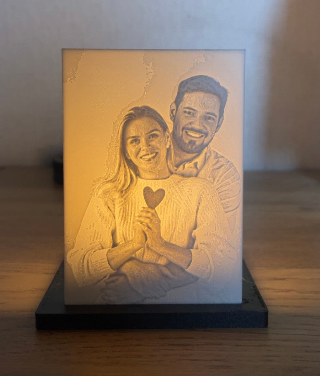 Lampe personnalisable en lithophanie – 1 photo
