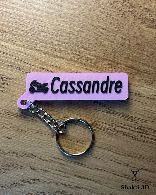 🔑 Porte-clés prénom personnalisé avec smiley – Moto, Tracteur, Pompier, Policier & plus ! 100% personnalisable SHAKTI 3D