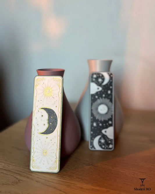 Lot vase moderne & marque-pages célestes SHAKTI 3D
